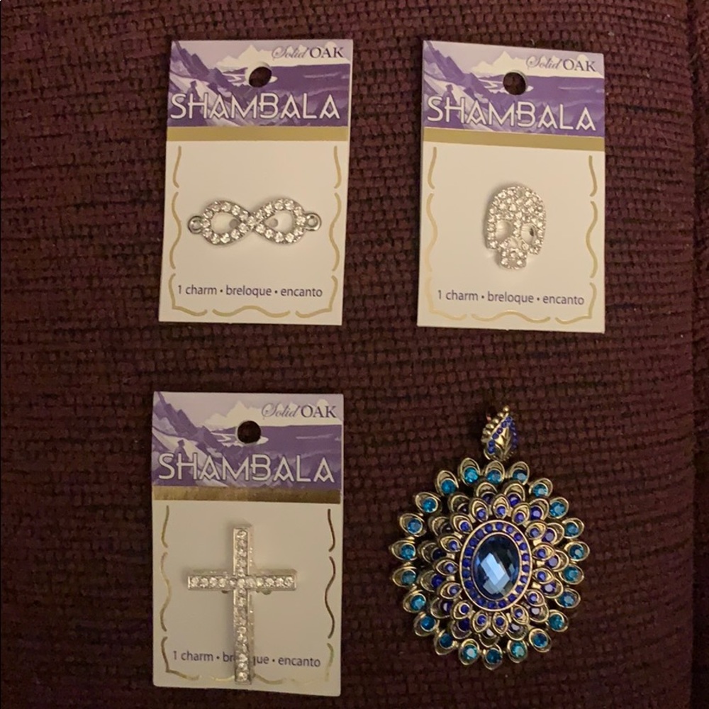 Charms: skull, cross, infinity, & Raised blue